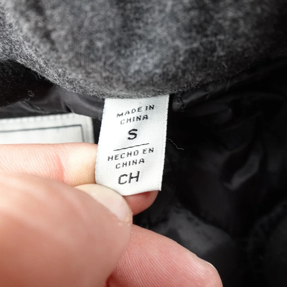 NEW Levis Jacket Mens S Black Wool‎ Hooded Trucker Quilted Lined Work Chore Coat
